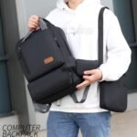 Tas Ransel Laptop 3 in 1 Sling Bag Pouch Oxford Casual Style