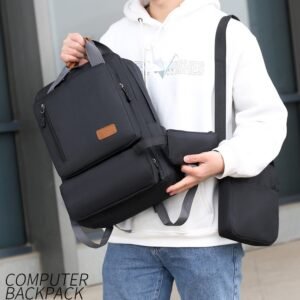 Tas Ransel Laptop 3 in 1 Sling Bag Pouch Oxford Casual Style