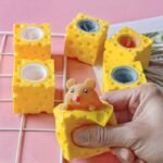 Squishy Toy Mouse In The Cheese Pop Up Anti Stress Fidget