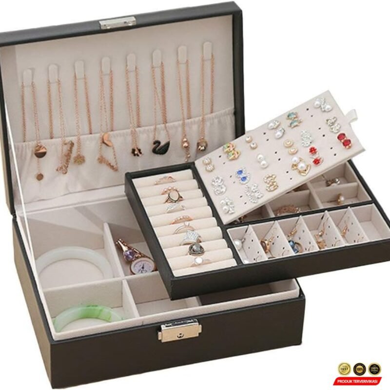 BLOONG Kotak Penyimpanan Perhiasan Storage Case Display 2 Layer - [MRH1] - Image 4