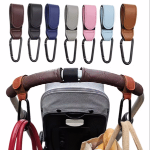 Gantungan Organizer Barang Bayi Baby Stroller Leather Hook