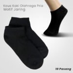 Kaus Kaki Olahraga Pria Motif Jaring 10 Pair