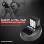 Charger Baterai 2 Slot Sony A5000 A5100 A6000 A7R