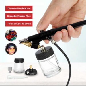 Mini Airbrush Paint Spray Gun Sandblaster Kit Single Action