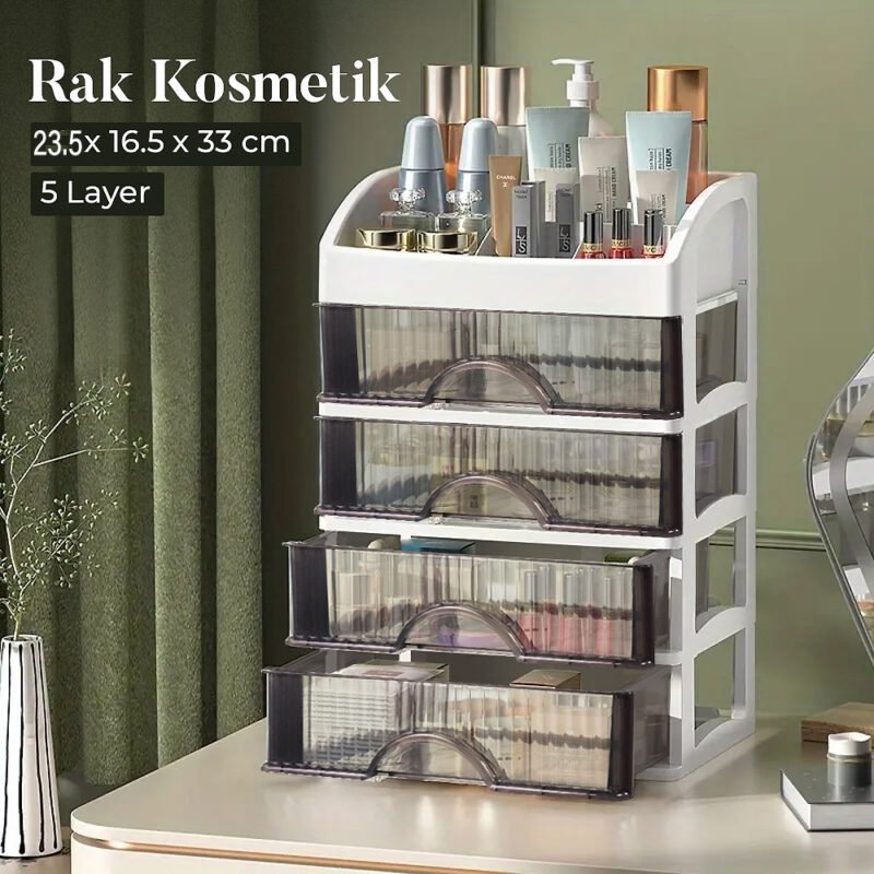 Rak Kosmetik Kotak Make Up Storage Box Organizer 5 Layer
