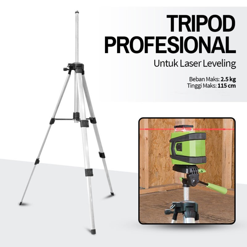 Tripod Profesional 5/8 Inch untuk Laser Leveling
