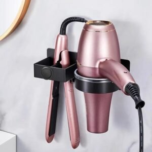 Rak Holder Hair Dryer Catokan Aluminium 2in1 Storage Rack