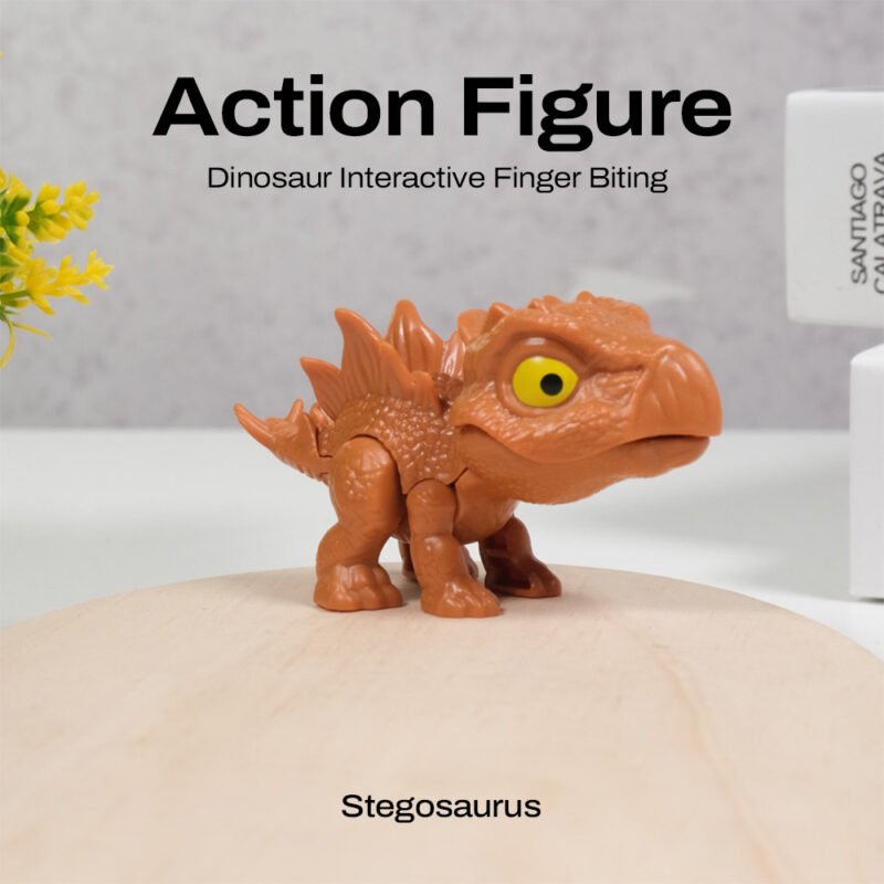 Mainan Action Figure Dinosaur Interactive Finger Biting Stegosaurus