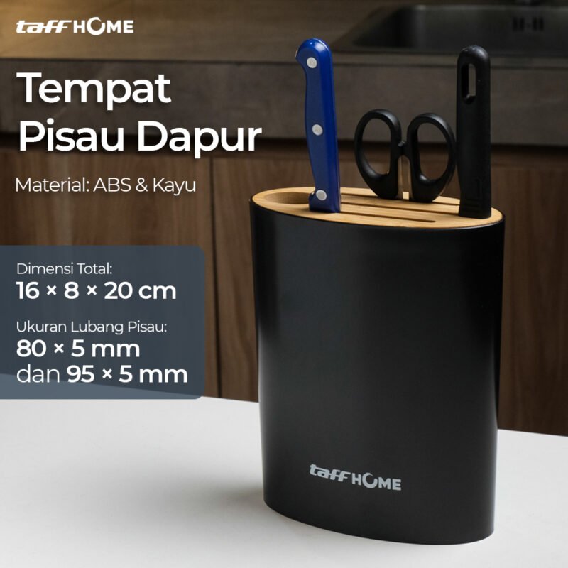 TaffHOME Tempat Pisau Dapur Multifungsi Oval Shape Knife Holder