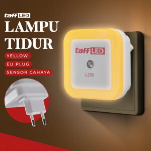 Lampu Tidur LED EU Plug Sensor Cahaya Cool White 250V 0.5W