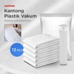 Kantong Plastik Vakum Pakaian Multisize 12 PCS Hand Pump