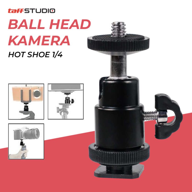 Ball Head Kamera Hot Shoe 1/4 Inch Universal
