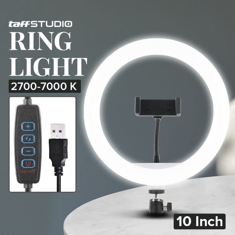 Lampu Ring Light LED 3in1 Color Phone Holder 25.4cm 10W
