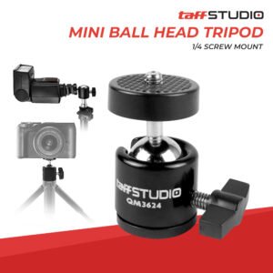 Mini Ball Head Tripod Kamera DSLR 360 Swivel 1/4 Inch