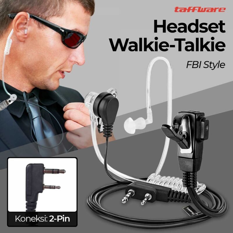 Taffware Headset Earphone FBI Style Air Duct untuk Walkie Talkie
