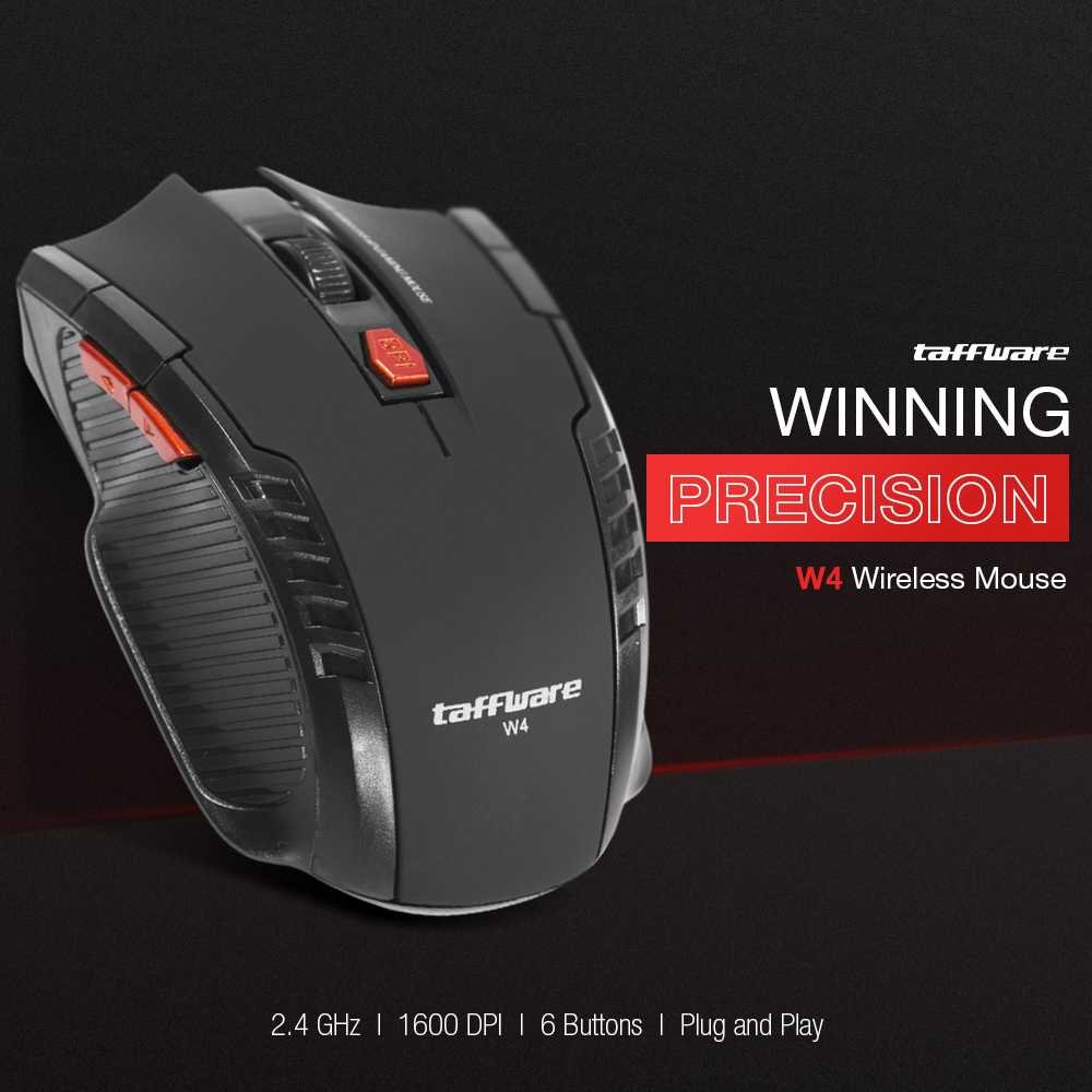 Mouse Gaming Wireless Optical 2.4GHz Ergonomic 1600DPI