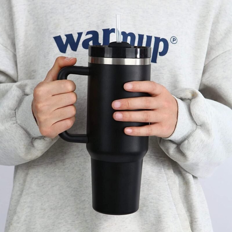 Botol Minum Tumbler Air Panas Dingin Straw Flask BPA Free 1.2L