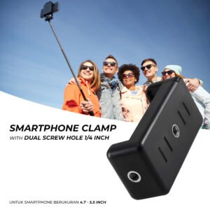Universal Clamp for Smartphone with Dual Screw Hole 1/4 Inch