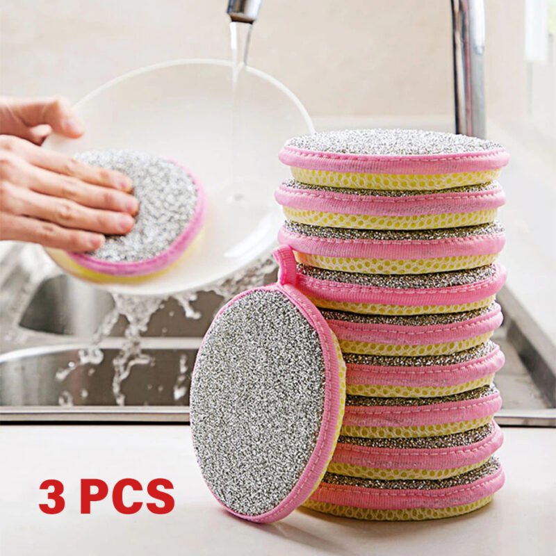 Spons Cuci Piring Double Sides Cleaning Sponge 3 PCS
