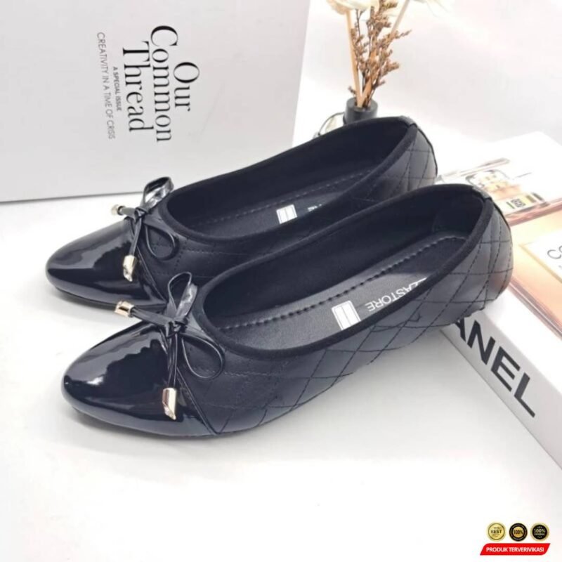 Sepatu Flatshoes Wanita Karet