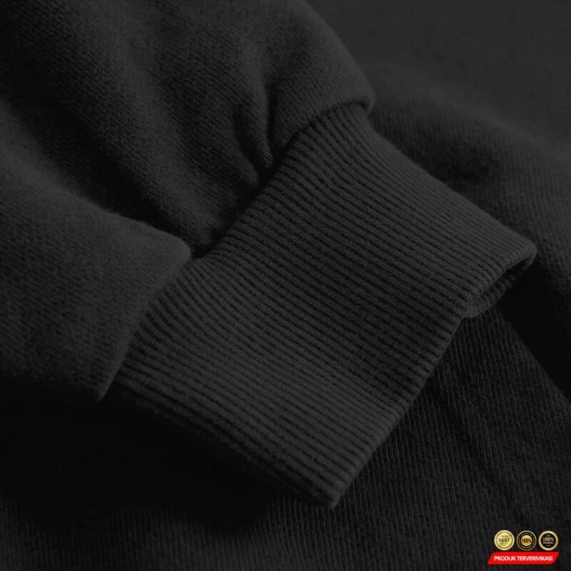 Hoodie Pria Hitam Fleece