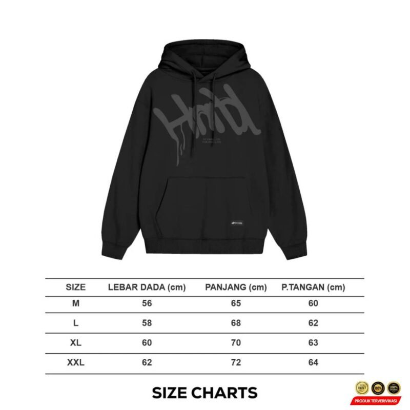 Hoodie Pria Hitam Fleece
