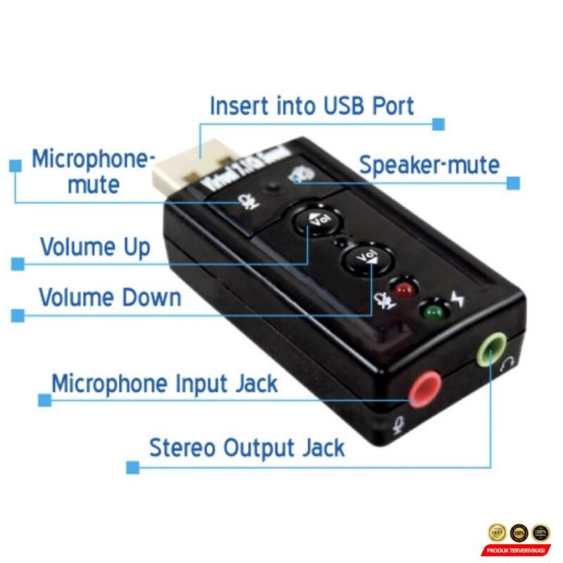Sound Card Adapter - TC-03 Taffware USB 7.1 - Image 2