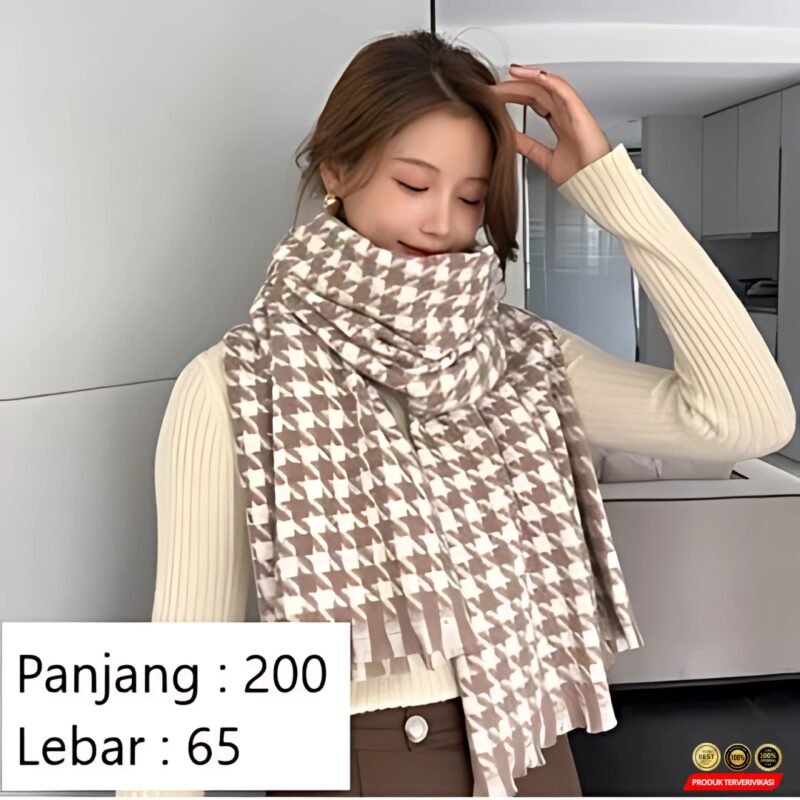 Syal Scarf Wool Fashion Winter Musim Dingin - Gambar 5