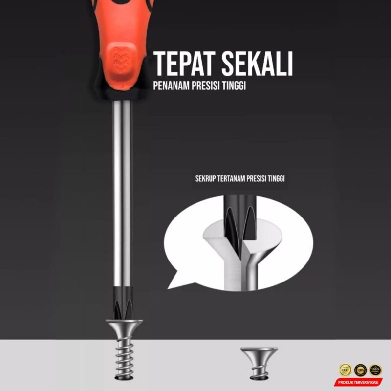 Obeng Magnet Plus Minus Set Obeng Mini Panjang CR-V