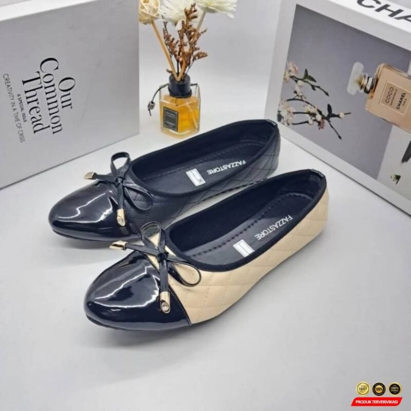 Sepatu Flatshoes Wanita Karet