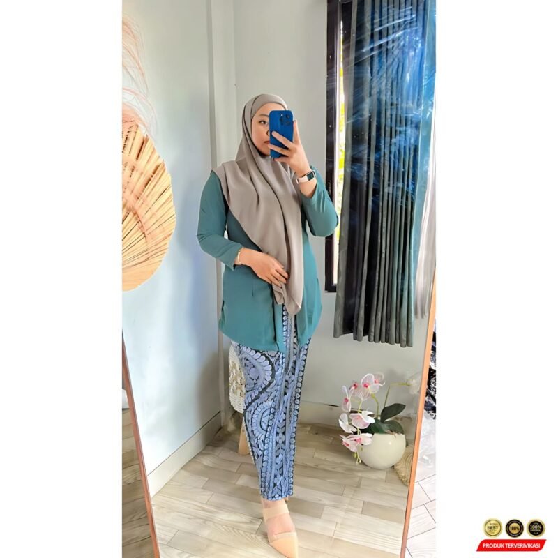 Kebaya Muslim Modern Panjang Hijab - Gambar 3