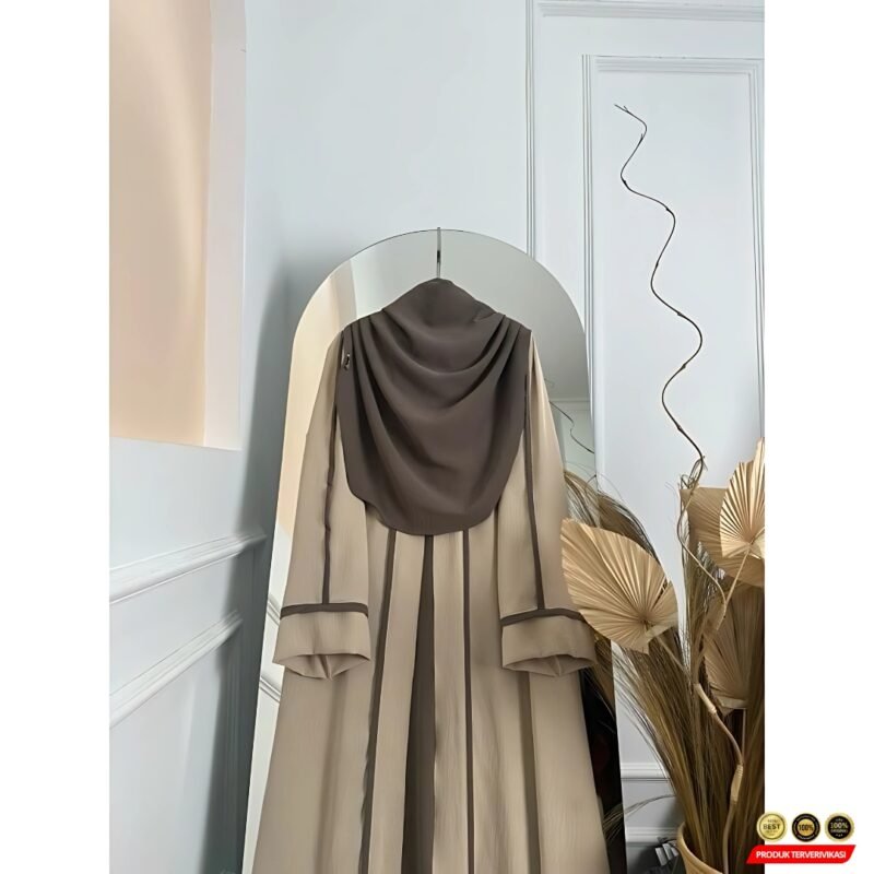 Abaya Turkiye Syar'i Maxi Dress Fashion Muslimah - Gambar 5