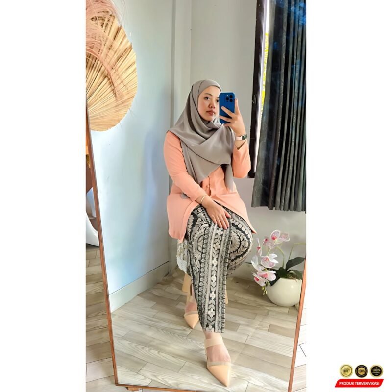 Kebaya Muslim Modern Panjang Hijab - Gambar 4