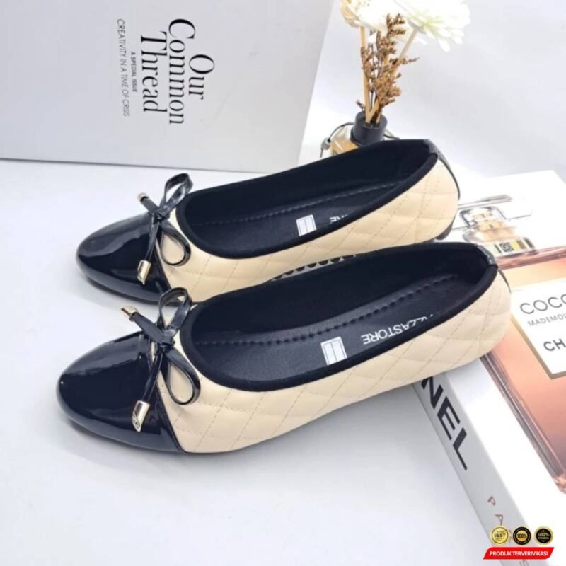 Sepatu Flatshoes Wanita Karet