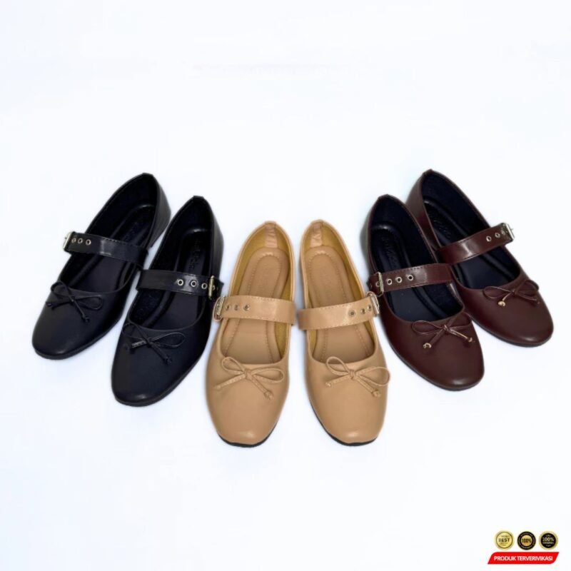 Sepatu Flat Aksen Pita Cantik