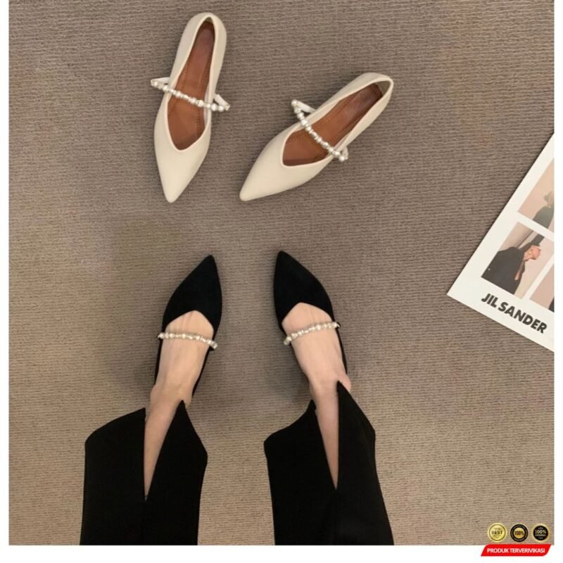 Flatshoes Mary Jane Wanita Hitam