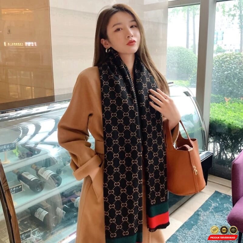 Syal Scarf Wool Fashion Winter Musim Dingin - Gambar 6