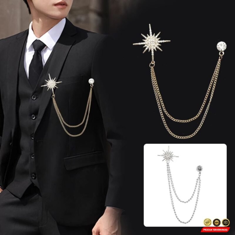 Bros Jas Pria Elegan | Desain Snowflake + Rantai Stylish - Image 5