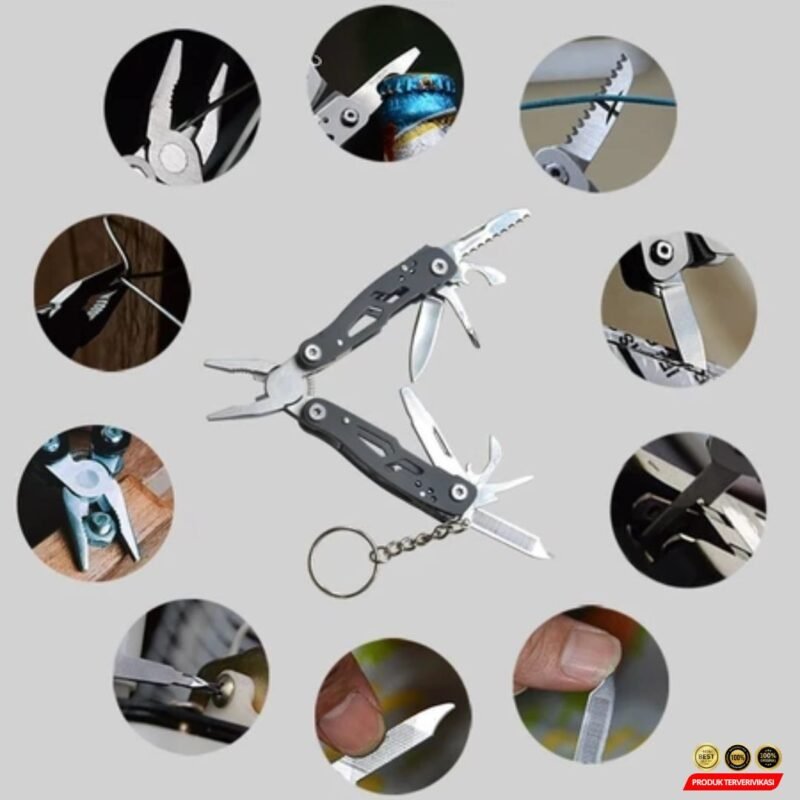 Multitool Stainless Lipat – Tang + Perkakas Lengkap Travel - Image 7