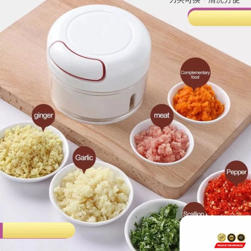Mini Chopper Manual Blender Tarik Penghalus & Pencacah Bumbu Praktis - Gambar 3