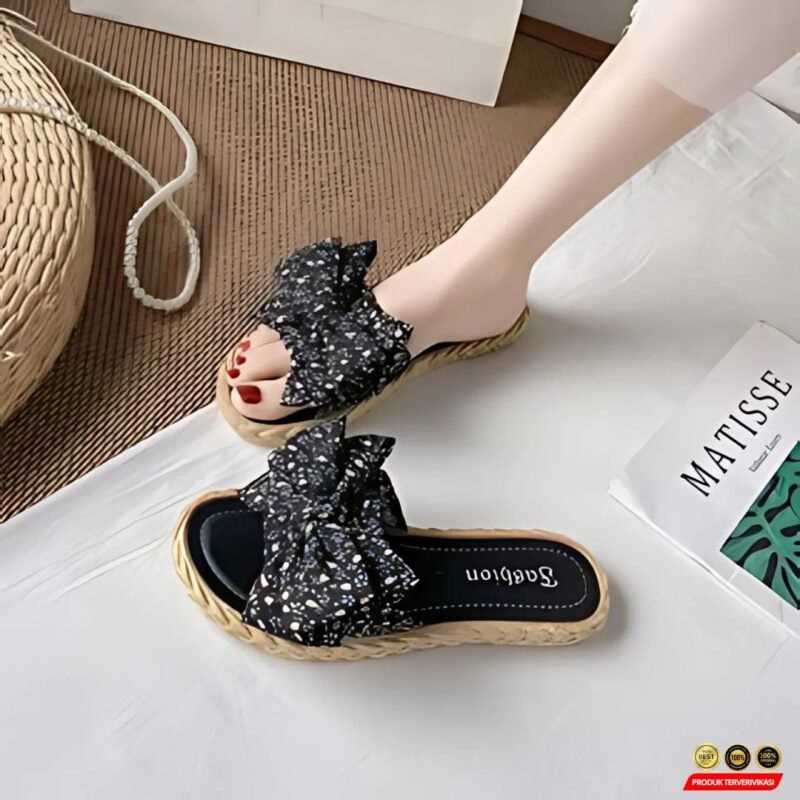 Sandal Jelly Wanita Penpr - Slip On Flatshoes Cantik Kupu Bunga Terbaru 2025