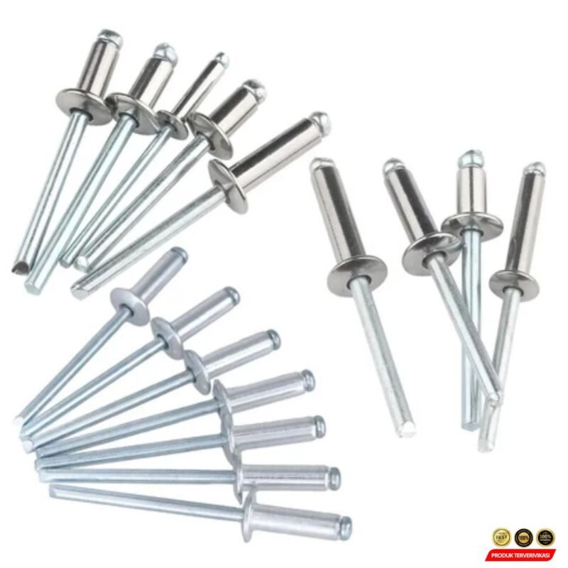Paku Ripet Aluminium untuk Baja Ringan  – 10 PCS Rivet 4x11 mm - Image 3