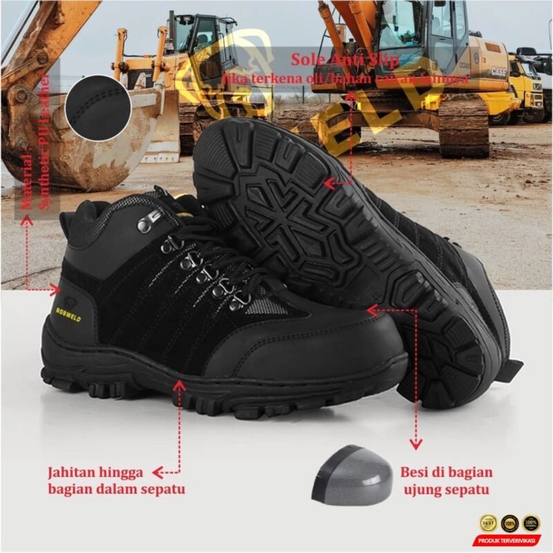 Sepatu Safety Boots Pria Fashion Pria - Gambar 4