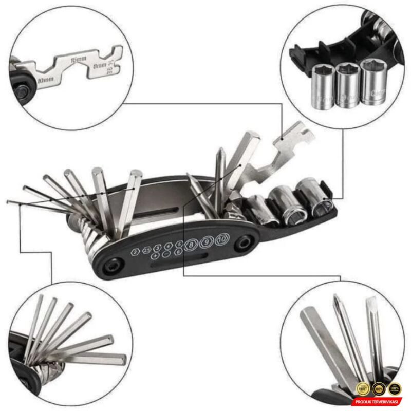 Toolkit Sepeda Alat Servis Sepeda Lipat & MTB Multifungsi