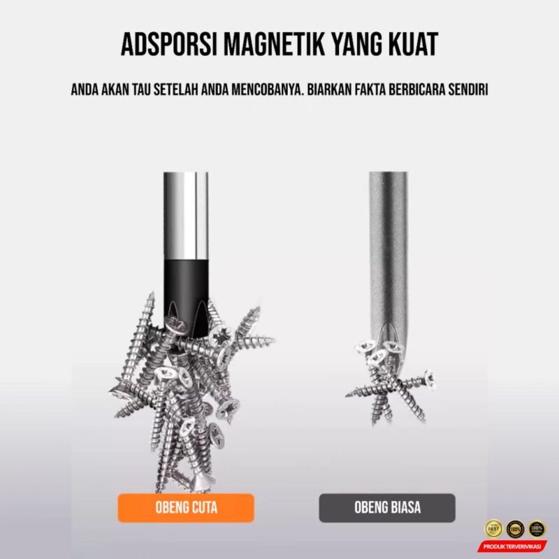 Obeng Magnet Plus Minus Set Obeng Mini Panjang CR-V