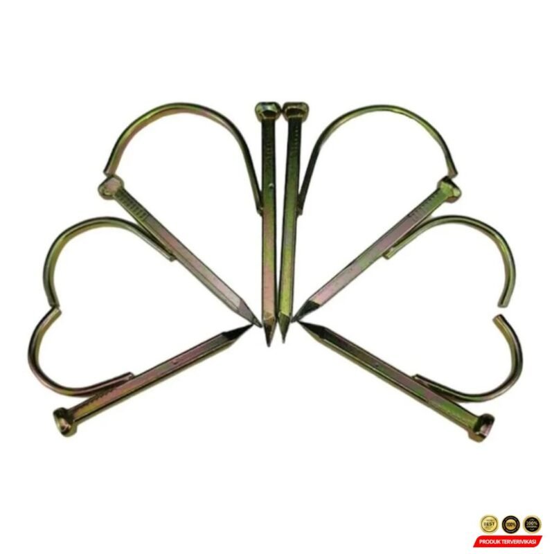 Set 50 Klem Pipa Air + Paku Klip Beton - Cegah Pipa Kendor