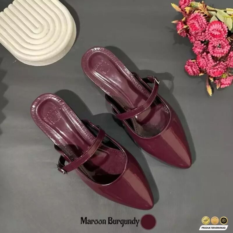 Sandals Wanita Glossy Model Mary Jane