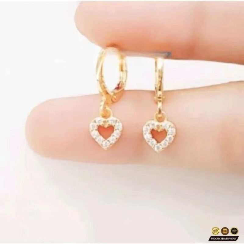 Anting Klip Titanium Elegan - Model Gandul Kotak