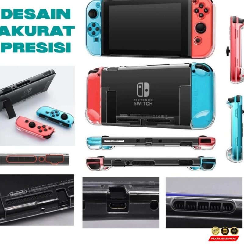 Crystal Hardcase Case Nintendo Switch Console JoyCon Casing Switch PC Bening TNS 1710 - Image 6