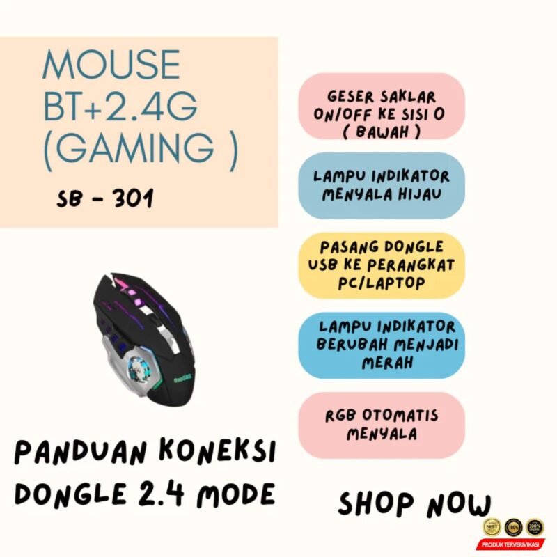 Mouse Gaming Wireless Onesos - 2.4GHz